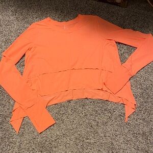 Free People Movement Orange Long Sleeve Top